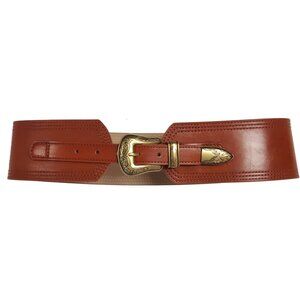 Wide Width Contour Waist Belt w Western Buckle Set